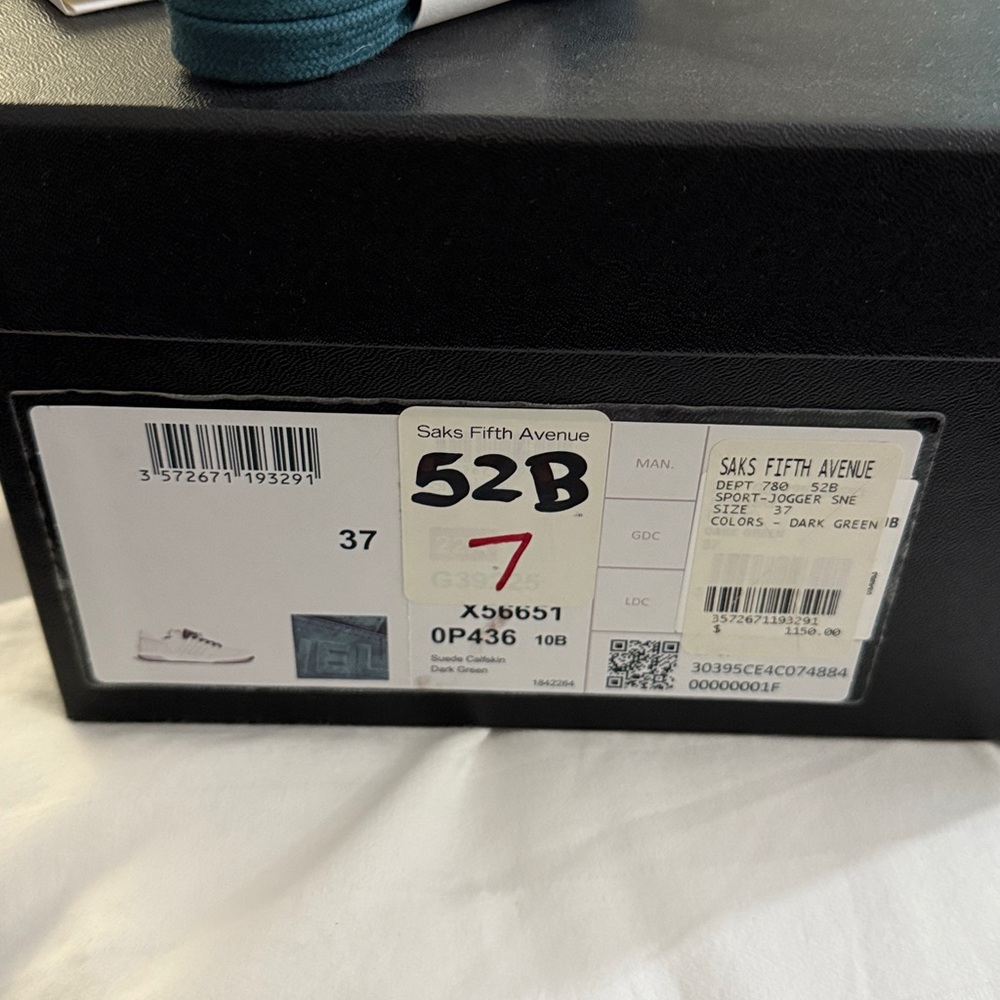 Chanel Sneakers 37 Green Suede Sneakers NIB - Picture 7 of 7